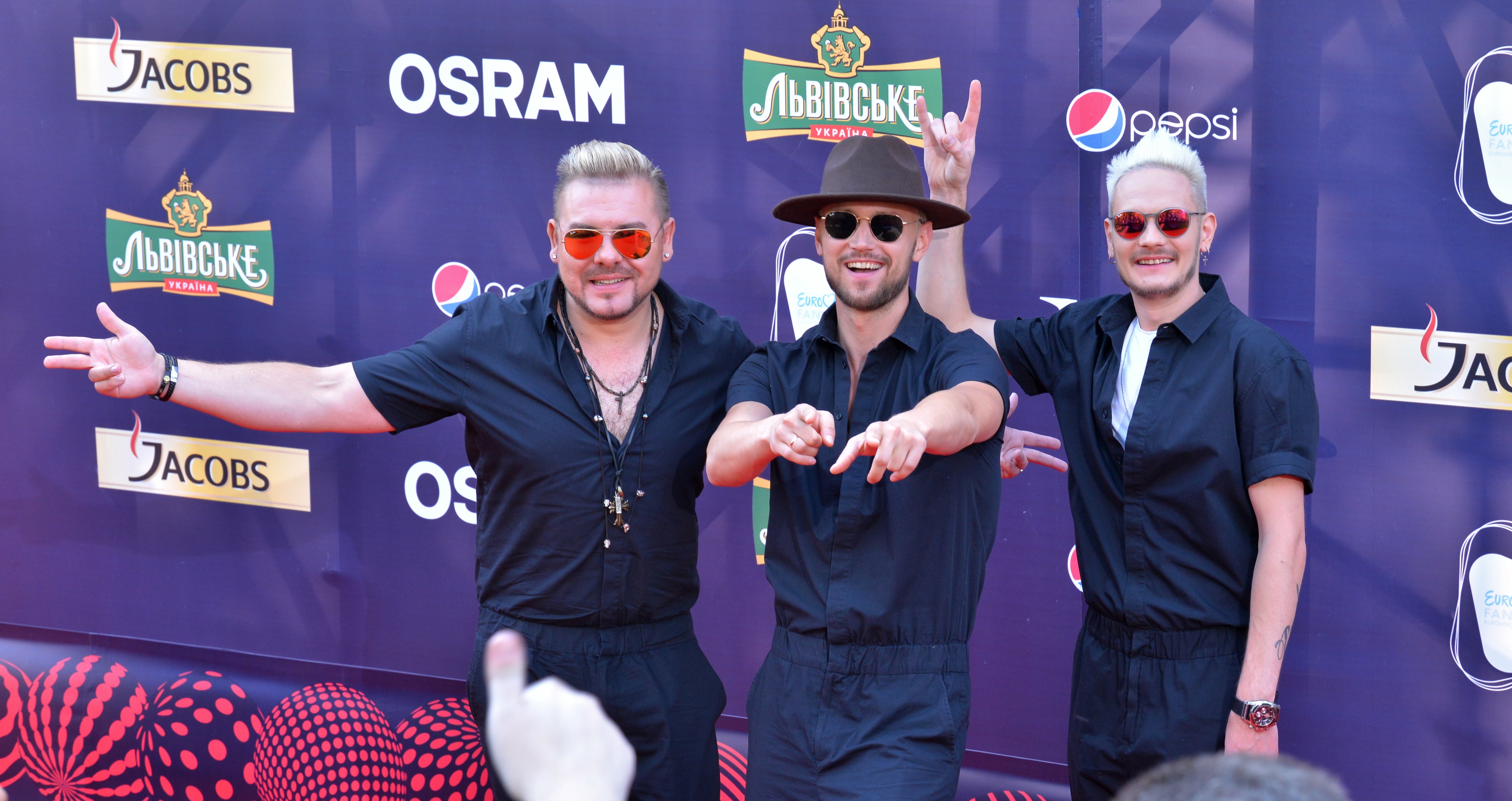Moldovan band Sunstroke Project at the opening ceremony of the Eurovision Song Contest 2017 in Kyiv